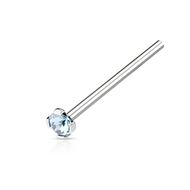 Prong Set Nose Stud Aqua